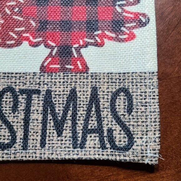 Christmas Table Runner Cottage Farmhouse Decor Red Black Holiday Decoration 90" - Picture 4 of 8